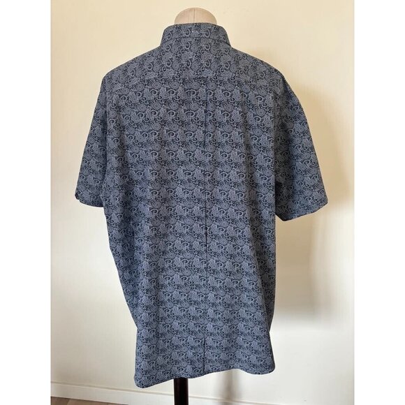 BEN SHERMAN Short Sleeve Shirt Button Sleeve Mens Size 4XL Blue Floral - Picture 7 of 9
